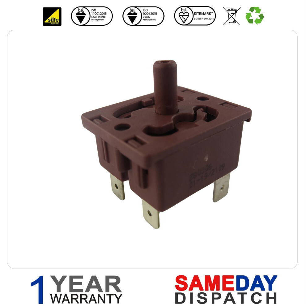 Hts Selector Switch Compatible With Baxi Selector Switch (4 Position ) Jjj008434550 5056511829284