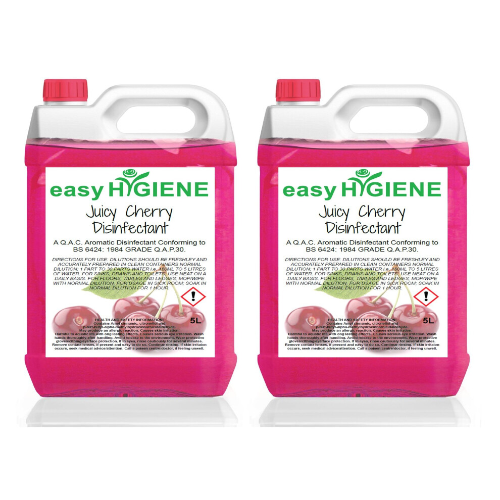 Photos - Other Household Chemicals 10 Litre Juicy Cherry Designer Disinfectant 2x 5L Kennel Patio Washroom Deodoriser Cherrydis10