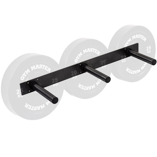 (Single) GYM MASTER Olympic 2" Weight Plate Wall Mounted Storage Rack - Vertical or Horizontal