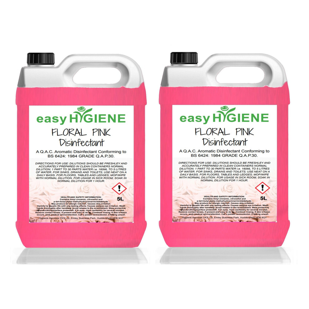 10 Litre FLORAL PINK Disinfectant 2x 5L FRAGRANCE Kennel Cleaner Patio Pet Dog