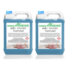 BABYdis10 10 Litre Baby Powder Disinfectant - 2x5L Fragrance Kennel, Patio & Pet Dog Cleaner (dilutes 100ml to 5L)