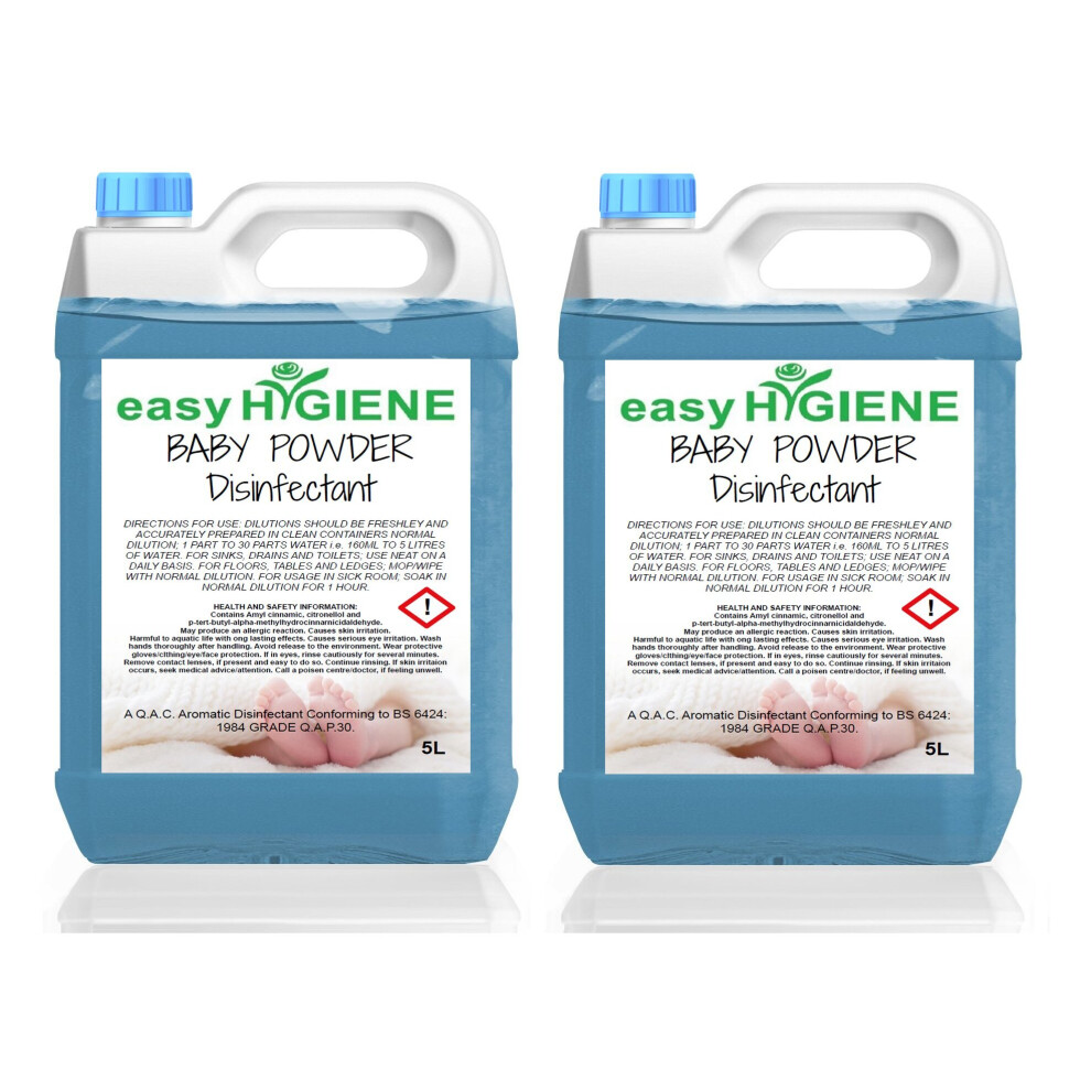 10 Litre BABY POWDER Disinfectant 2x 5L FRAGRANCE Kennel Cleaner Patio Pet Dog