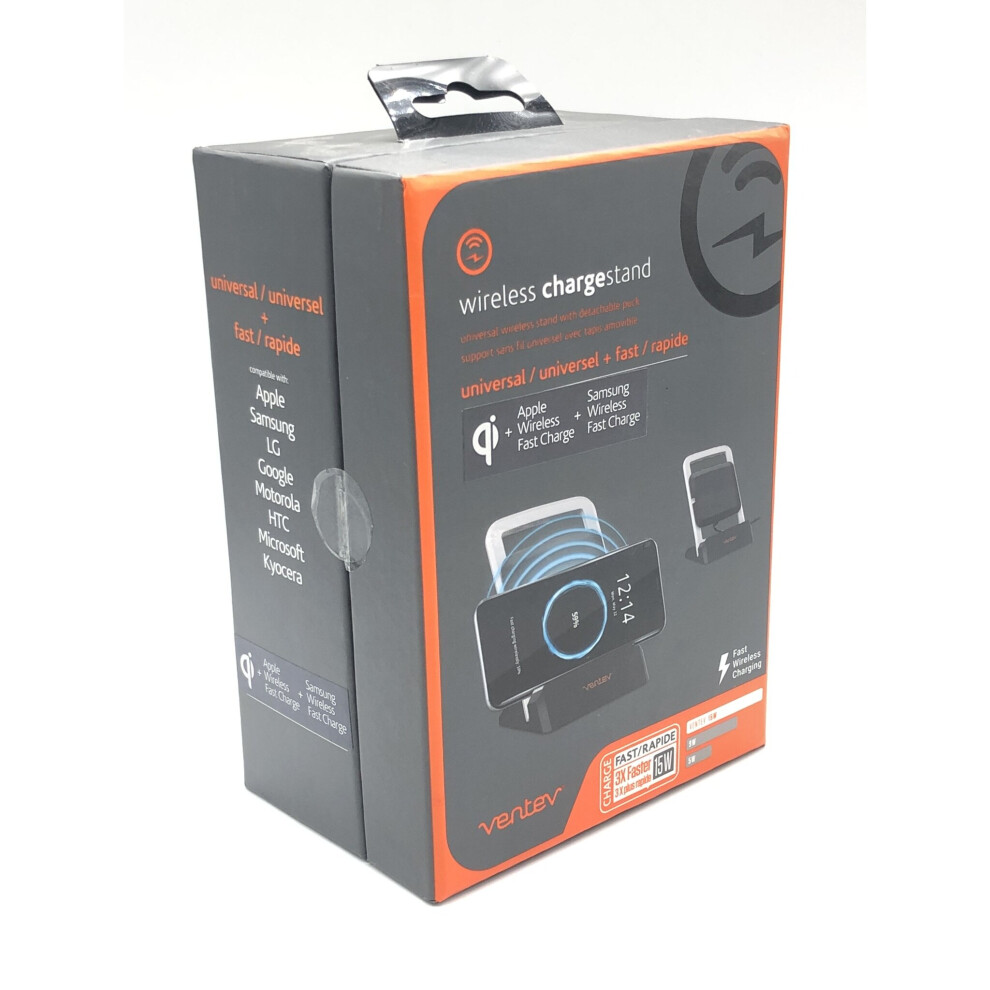 Ventev Wireless Charger With Stand 15W Universal Fast Charge 646444782425