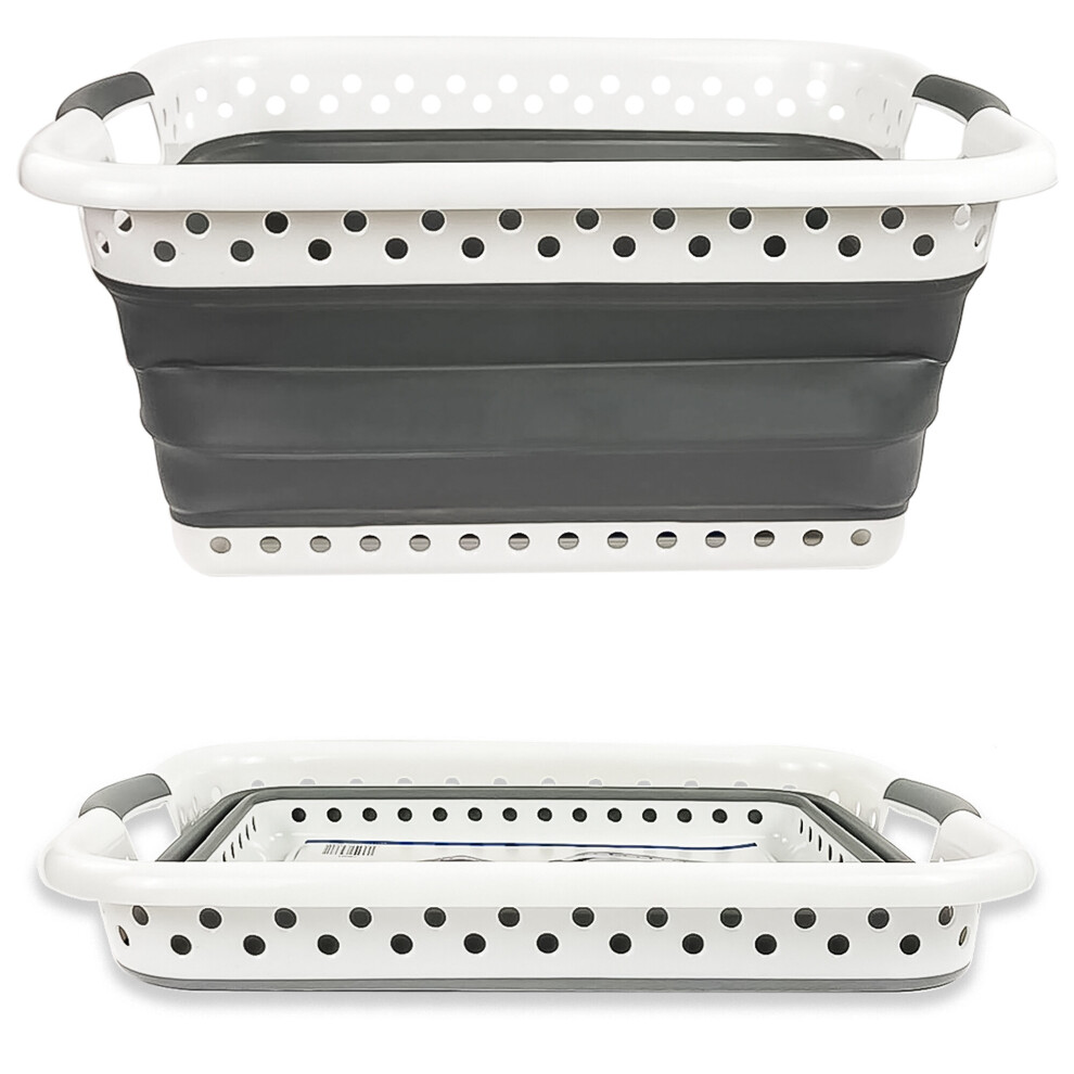 67L Large Collapsible Fold Able Laundry Basket Pop Up Clothing Washing Storage
