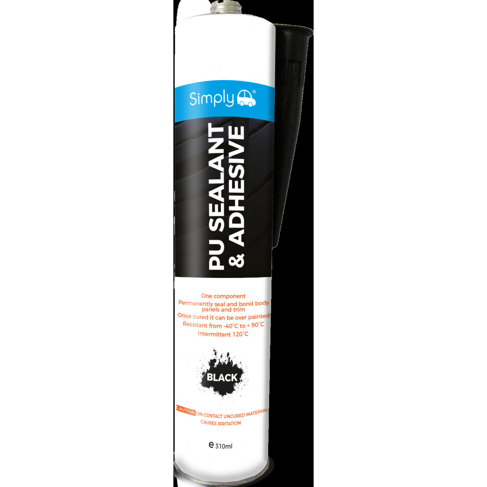 Sealant Bonding Adhesive Black Pu Glue Car Seam Sealer Sealant Body Trim 310Ml 5037409010809