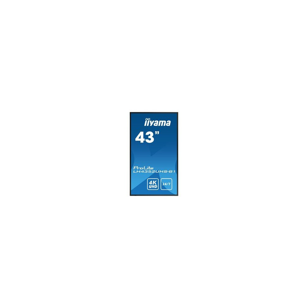Iiyama Prolite Lh4352uhs-B1 43" Class (42.5" Viewable) Led-Backlit Lcd Display - 4K