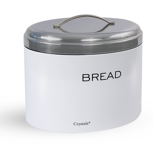 (White) Bread Bin Storage Kitchen Loaf Roll Food Box Retro Home Container