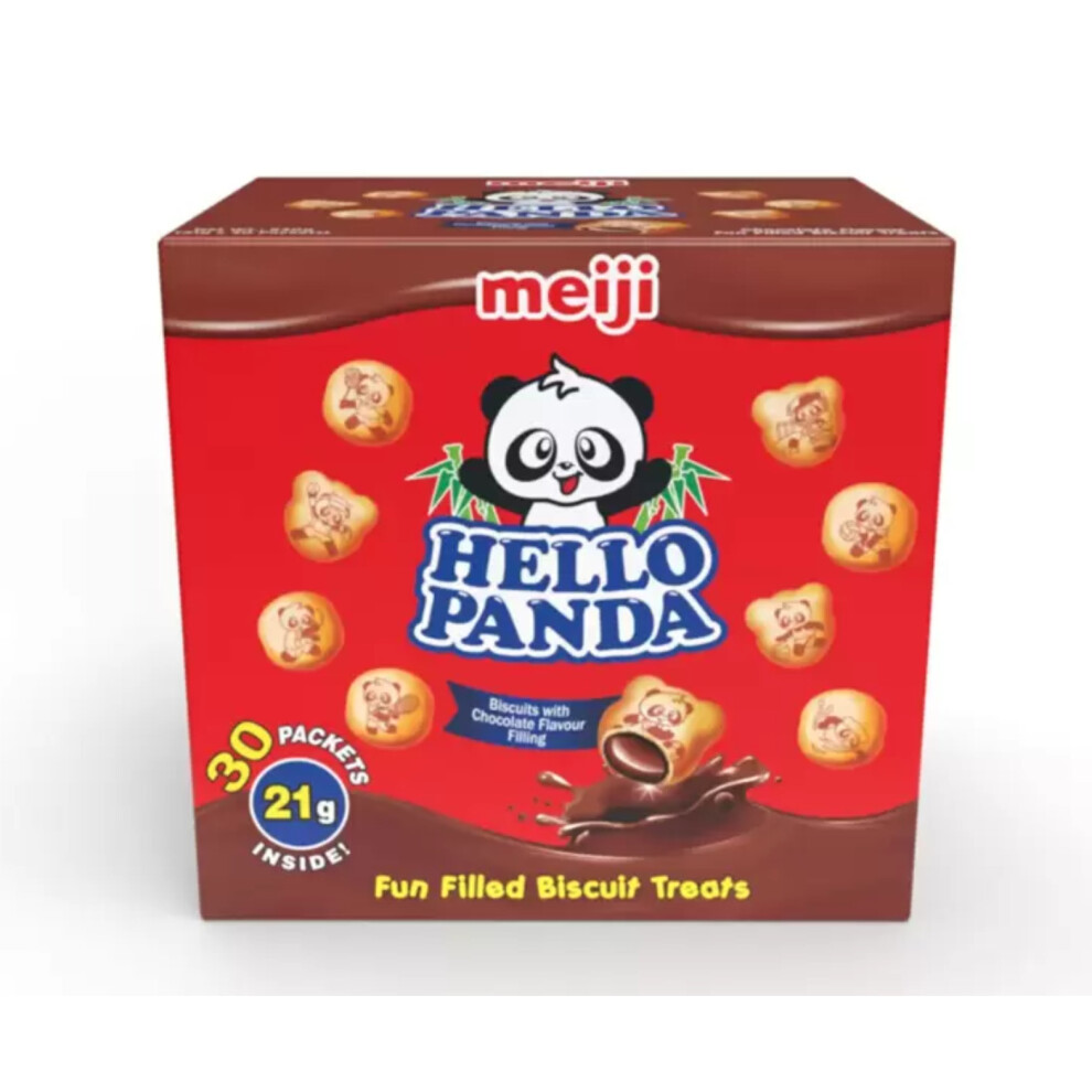 Hello Panda Chocolate Filled Biscuits, 30 x 21g