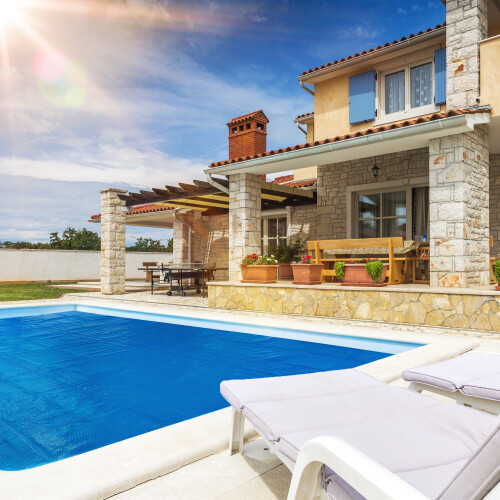 AREBOS Arebos Solar Pool Cover in different sizes | round or rectangular | blue | 400 micron | 20 x 13 ft (6 x 4 m) 1