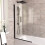 NES Home Denver 800mm Matte Black Profile Pivot Swing Door Bath Screen Reversible 1