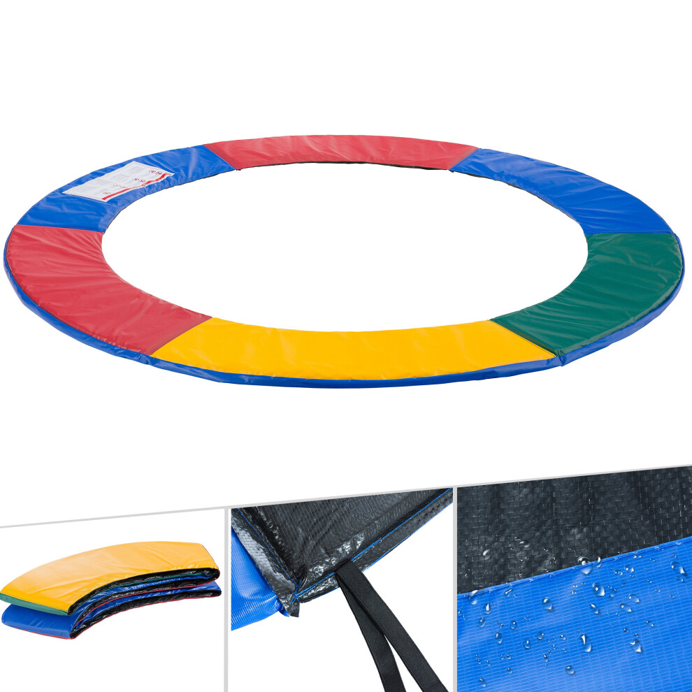AREBOS trampoline edge cover spring protection Ø 457 cm | trampoline edge protection |made of PVC and PE | 32 cm wide | multicolored