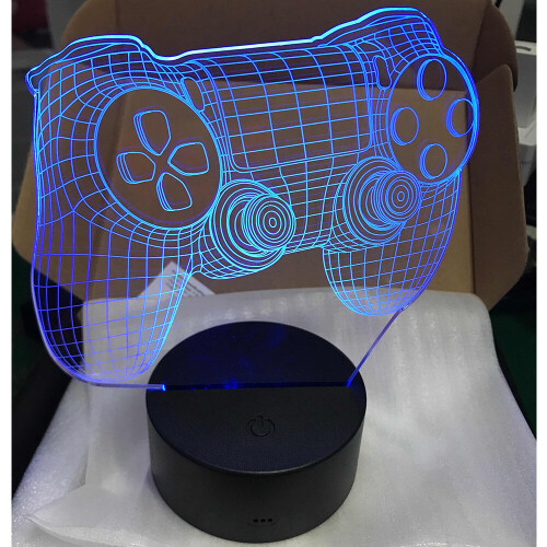 3D Acrylic Game Controller LED Night Light 7 Colours Desk Night Lamp 1