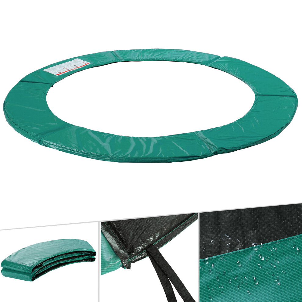 AREBOS trampoline edge cover spring protection Ø 427 cm | trampoline edge protection | trampoline accessories made of PVC and PE | 32 cm wide | green