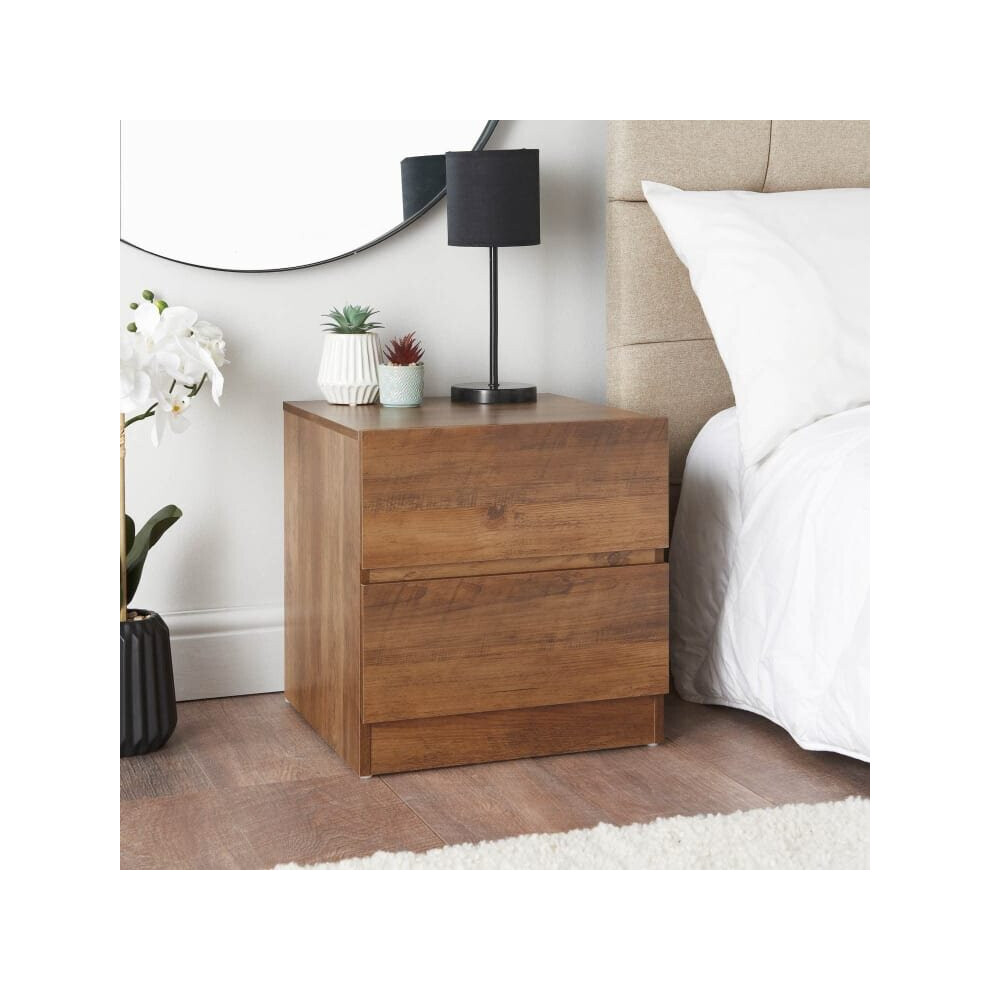 Tromso 2 Drawer Bedside Easy self assembly 52.5 x 43.5 x 10.3cm Approx