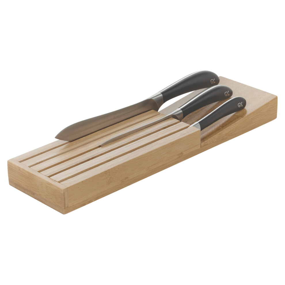 Wooden Bamboo Knife Set Holder Wood Block Kitchen Organiser Rack