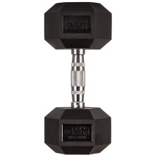 (15 kg, Single) GYM MASTER Hex Dumbbells Rubber Encased 1-30kg Cast Iron Weight Lift Set Pair