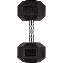 (20 kg, Single) GYM MASTER Hex Dumbbells Rubber Encased 1-30kg Cast Iron Weight Lift Set Pair
