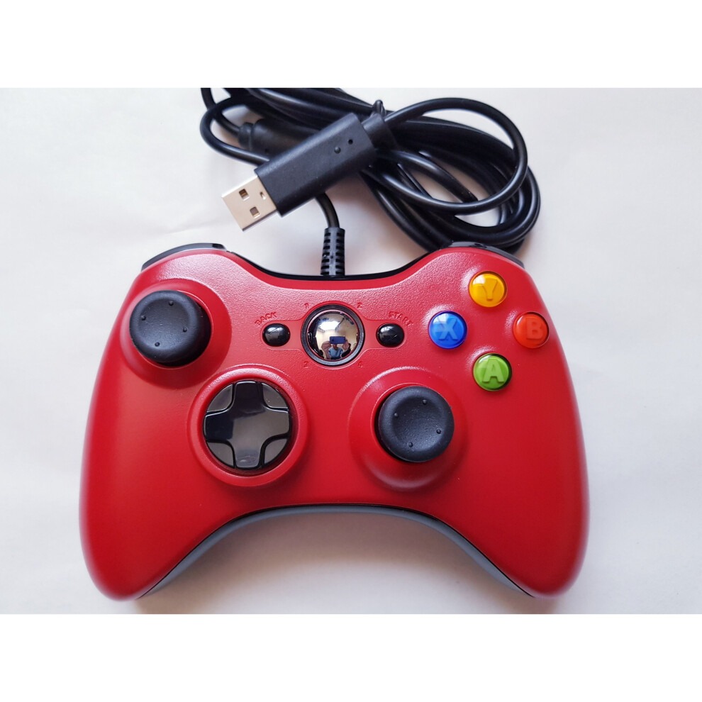 (Red) Wired Controller for Xbox 360 / PC Controller