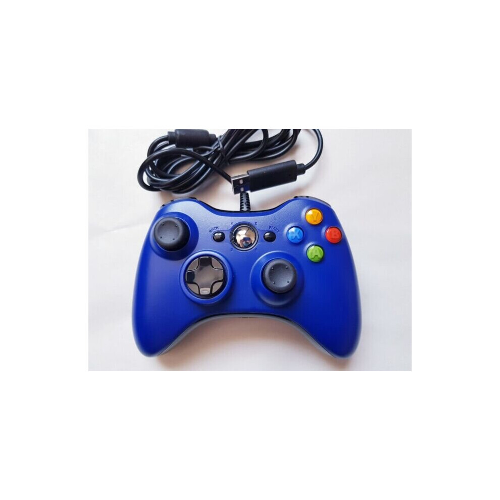 (Blue) Wired Controller for Xbox 360 / PC Controller