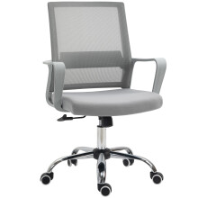 Vinsetto Mesh Office Chair 921-305V70GY, Grey - Adjustable 46-56cm, 360 Swivel, Padded Seat, Mesh Back, Five Castor Wheels