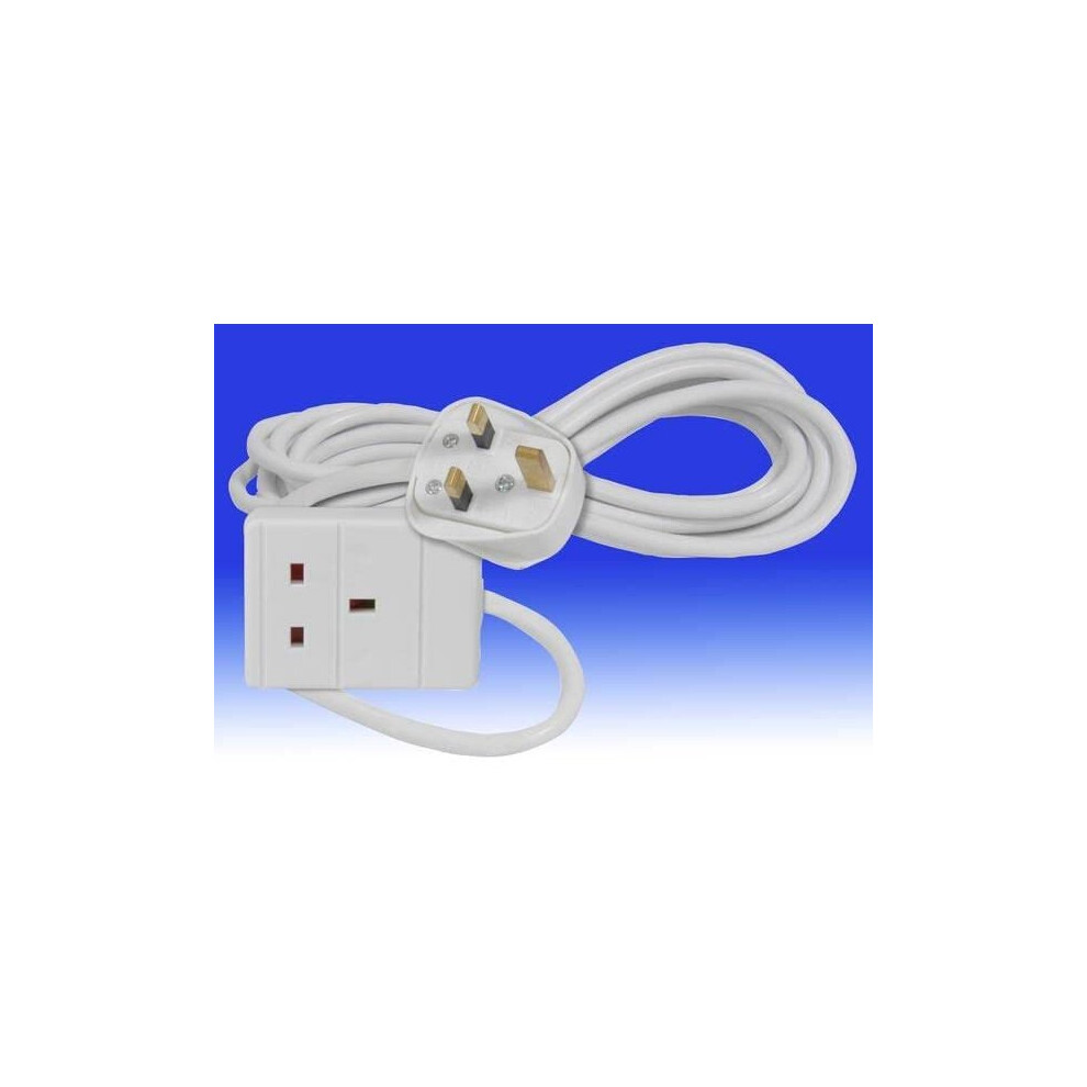 MantraRaj 1 Way Gang Power Mains Extension Lead Cable 3M Metre British Approved 13A Amps Extension Lead Power Socket