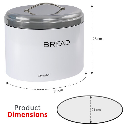 Bread Bin Storage Kitchen Loaf Roll Food Box Retro Home Container White 1
