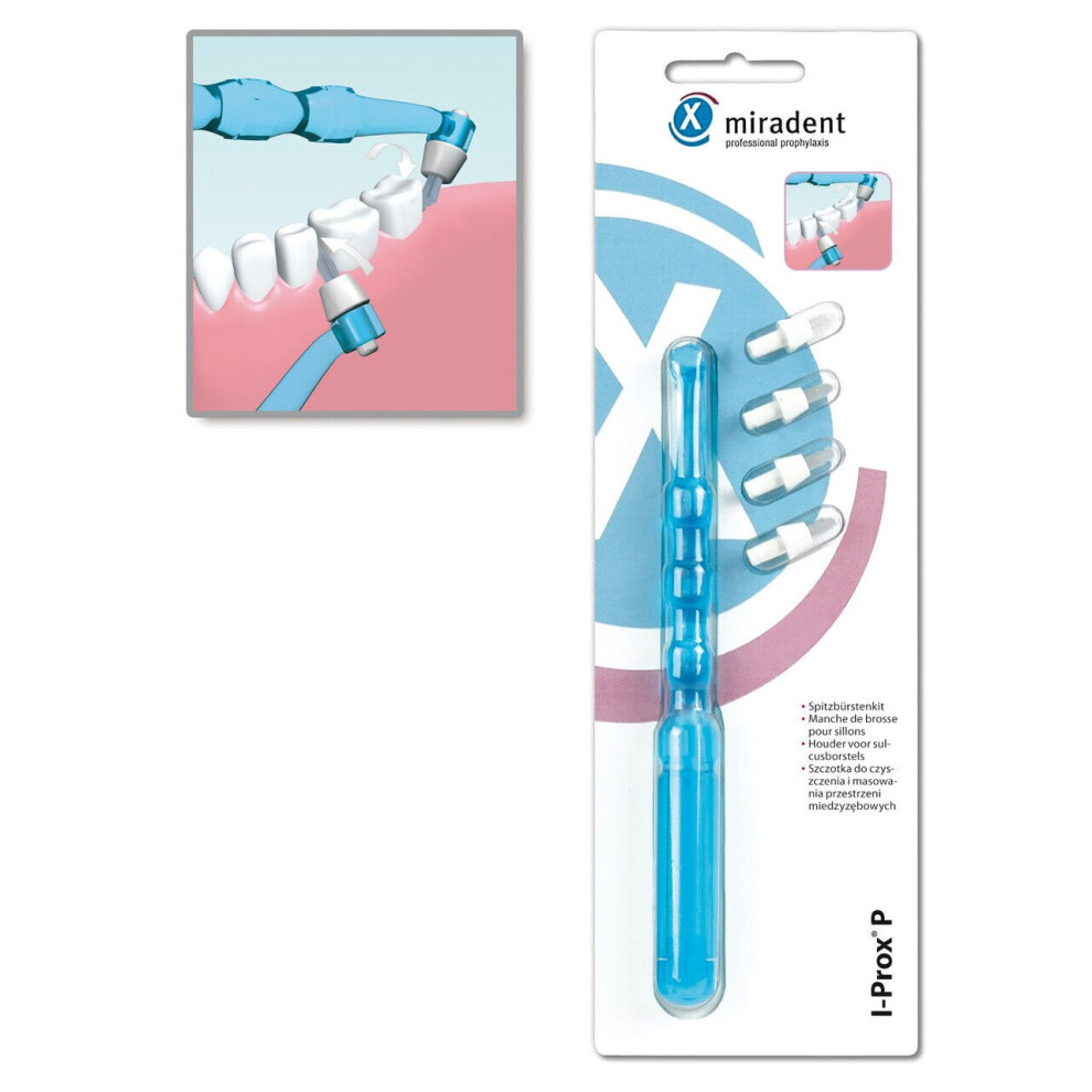 Interspace Sulcular Brush Handle & 4 Brush Heads I-ProxÂ® P - Miradent