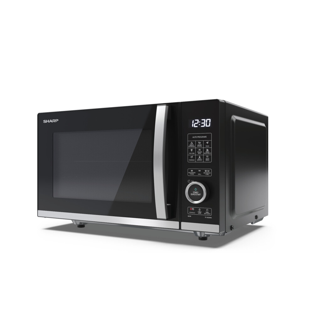 Sharp Yc-Qg204au-B 20L 800W Microwave Oven With 1000W Grill Function - Black