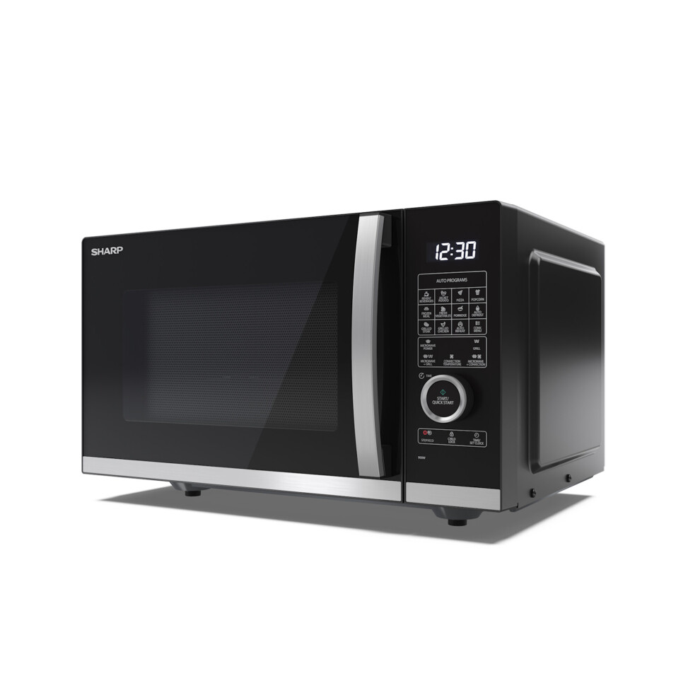 Sharp Yc-Qc254au-B 25L 900W Microwave Oven With Grill And Convection - Black