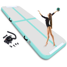 3M Inflatable Gymnastics Mat Inflatable Tumbling Mat w/ Electric Pump
