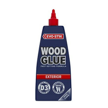 EVO-STIK Wood Glue Exterior, Weatherproof, Extra Strong, Fast Setting, Suitable For All Wood Types, Dries Clear, 500ml