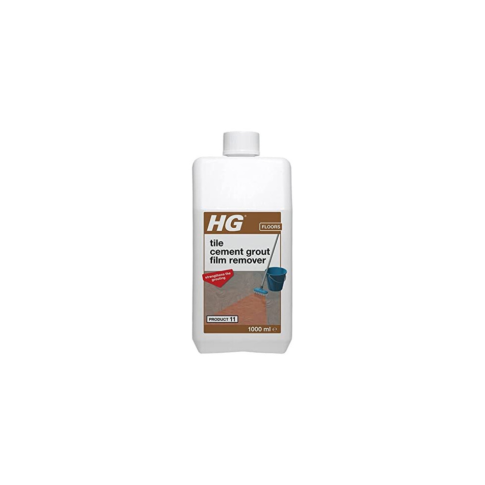 HG Cement Grout Film Remover 11, Removes Grouting Residue from Non-Porous Ceramic Tiles & Flagstones ? 1L (101100106)