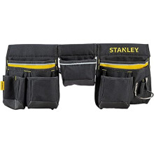 STANLEY 600 Denier Tool Belt Pouch with Multi-Pockets Storage Organiser, Tape Pocket, Hammer Loop, 1-96-178