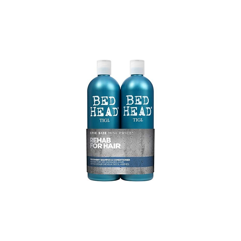 Bed Head by TIGI Recovery Moisture Shampoo and Conditioner Set for Dry Damaged Hair, 2x750 ml