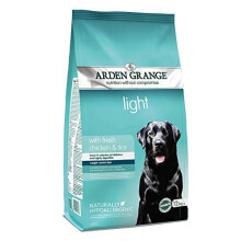 Arden Grange Light Dry Dog Food with Fresh Chicken & Rice - Hypoallergenic, Low Calorie, L-Carnitine, 12 kg