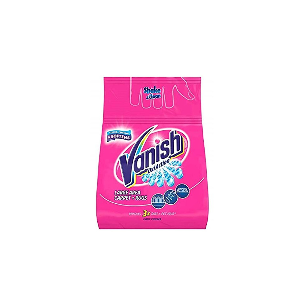 Vanish Carpet Cleaner + Upholstery, Power Powder, Large Area Cleaning, 650 g