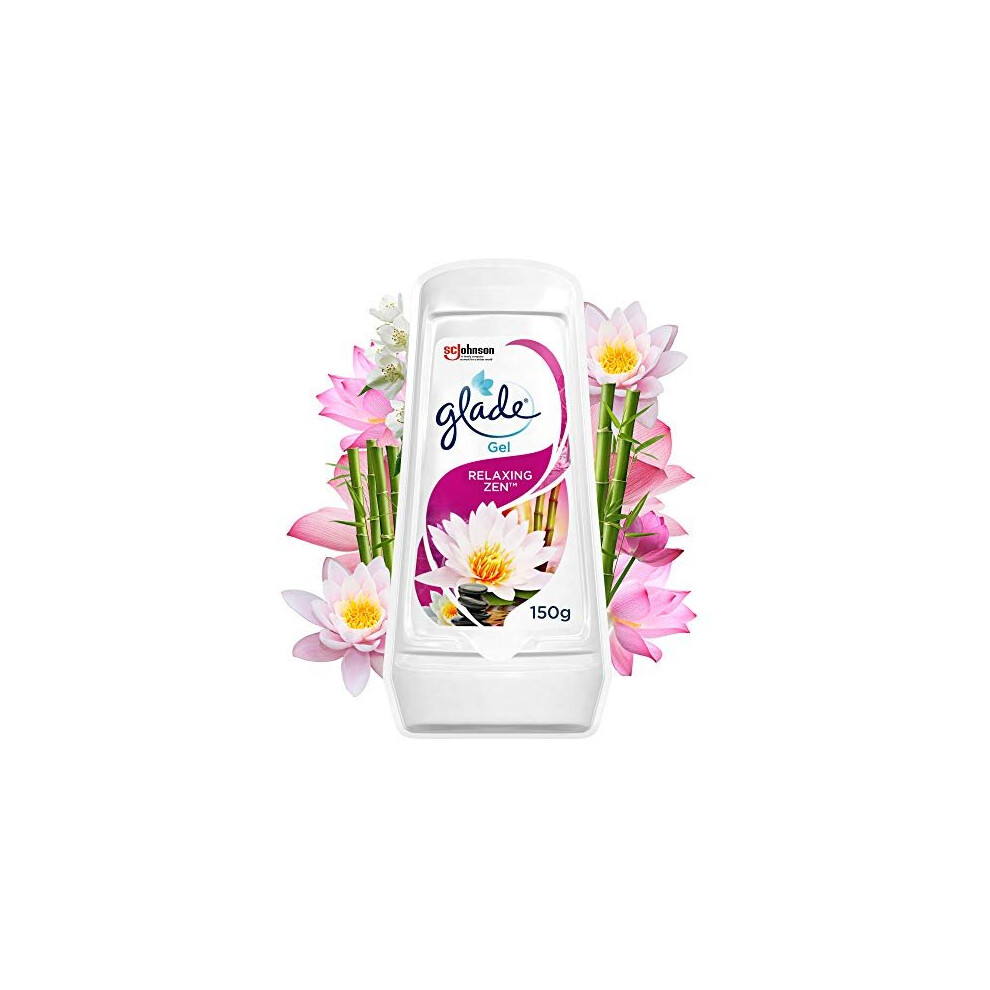 Glade Solid Gel Air Freshener, Odour Eliminator for Home & Bathroom, Relaxing Zen, Pack of 8 (8 x 150g)-image-OPC-PB8N87R-NEW