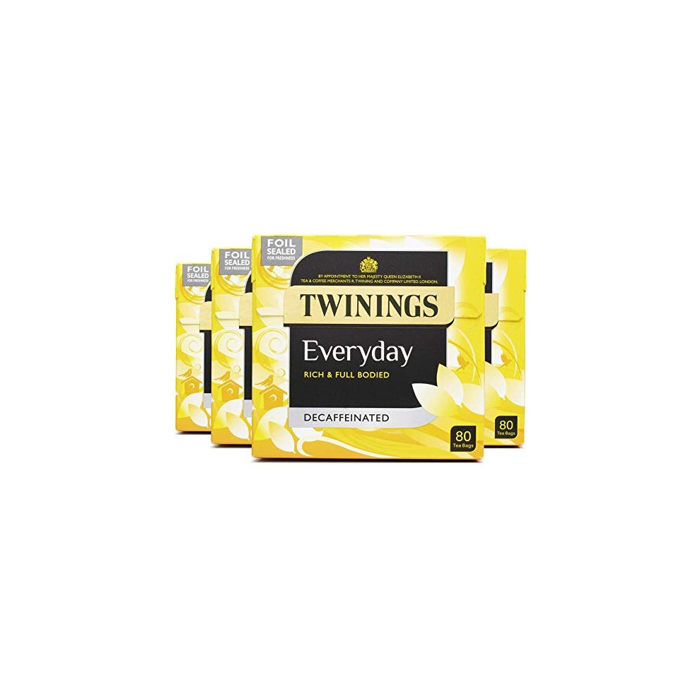 Twinings Decaffeinated Everyday Tea 320 Tea Bags,80 Count (Pack of 4)