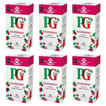 PG tips Raspberry Infusion 25 Enveloped Bags, Pack of 6