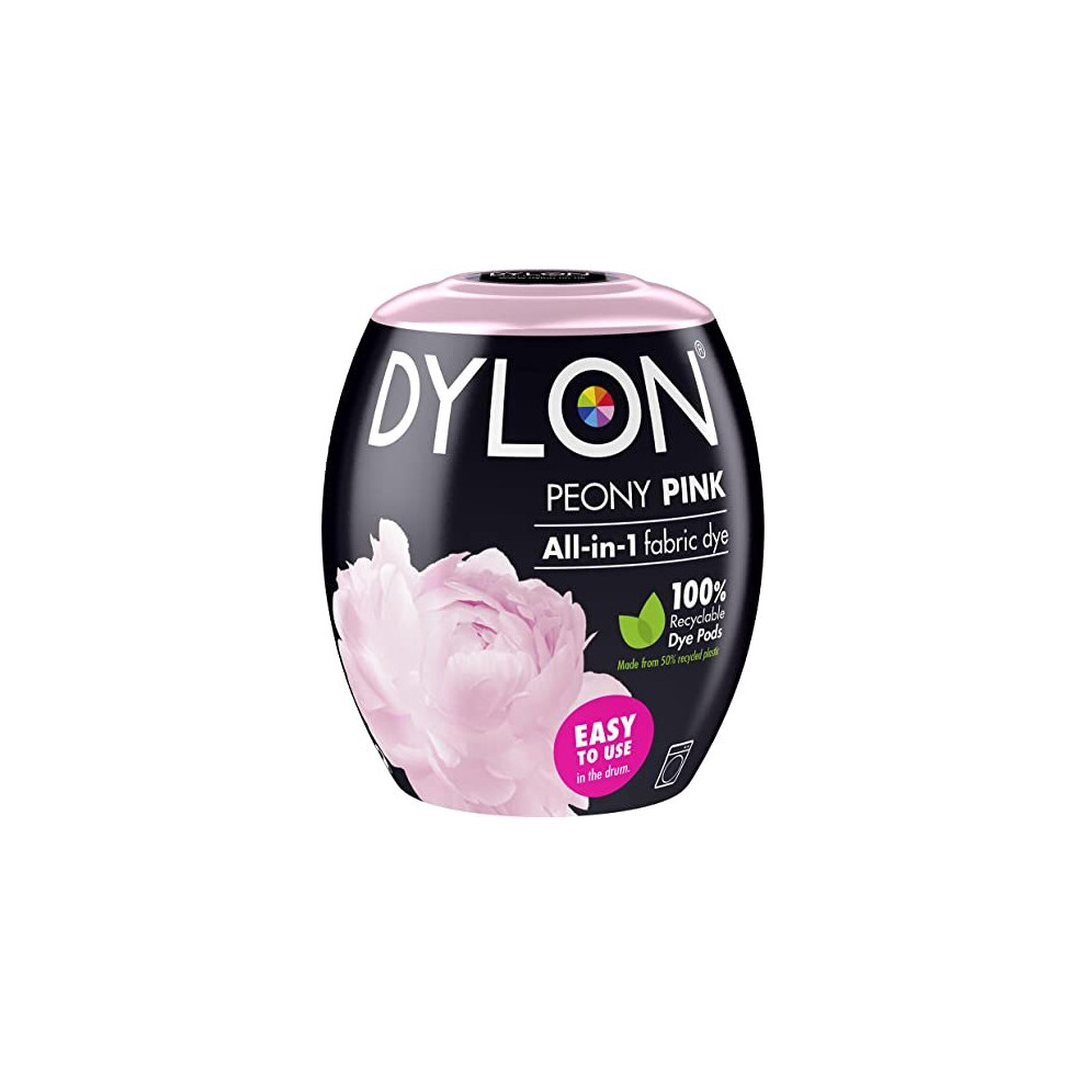 DYLON Washing Machine Fabric Dye Pod for Clothes & Soft Furnishings, 350g ? Peony Pink