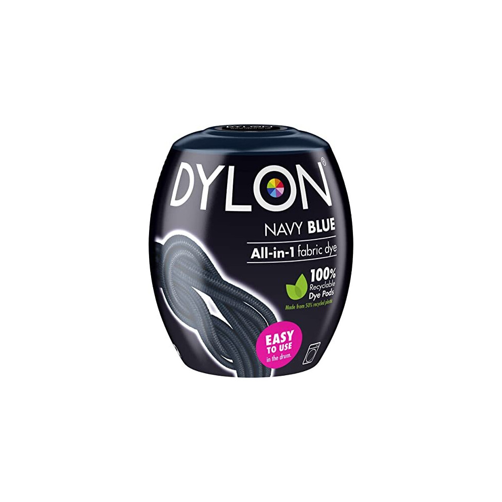 DYLON Washing Machine Fabric Dye Pod for Clothes & Soft Furnishings, 350g ? Navy Blue