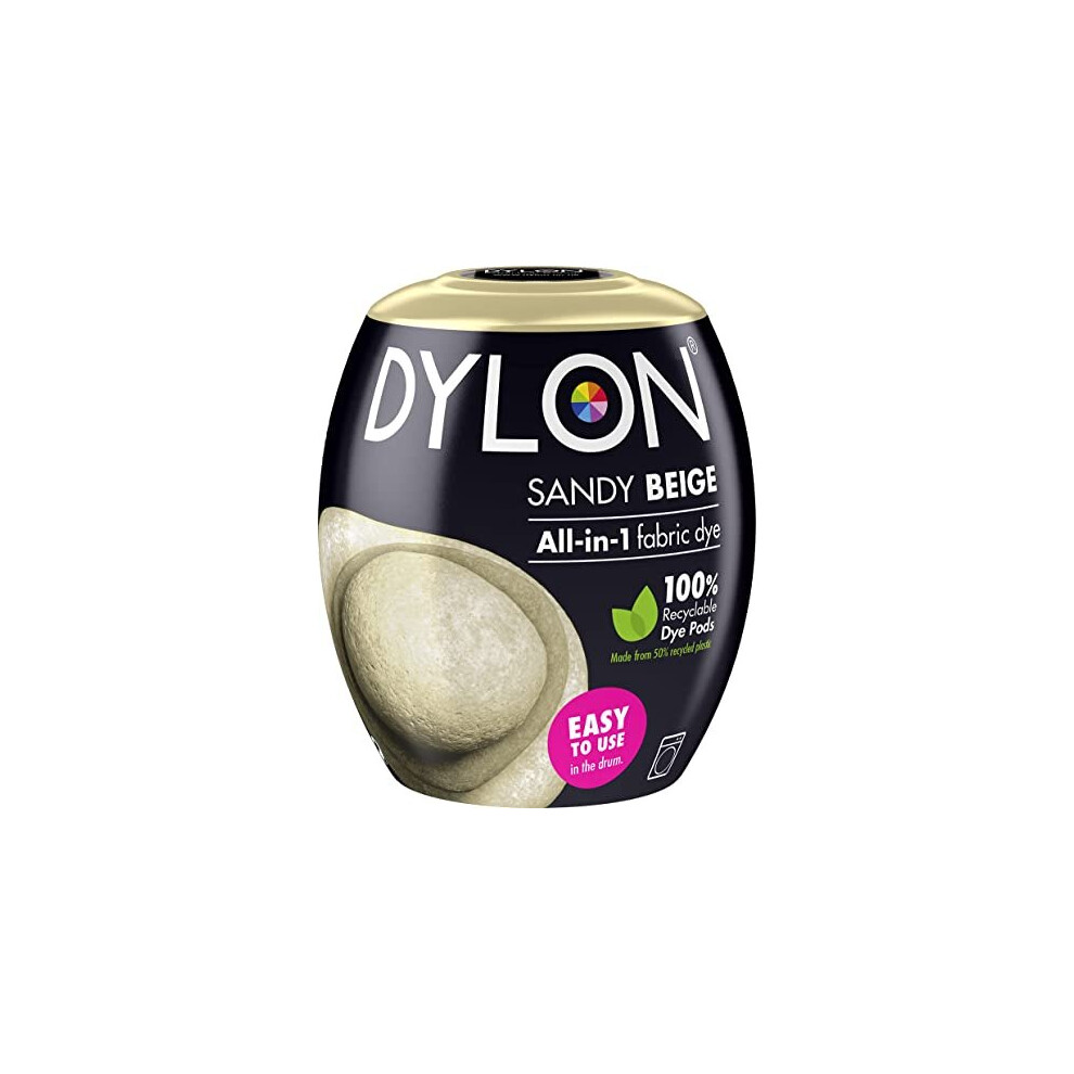 DYLON Washing Machine Fabric Dye Pod for Clothes & Soft Furnishings, 350g ? Sandy Beige