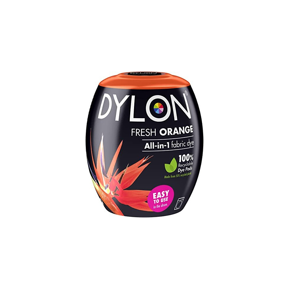 DYLON Washing Machine Fabric Dye Pod for Clothes & Soft Furnishings, Fresh Orange