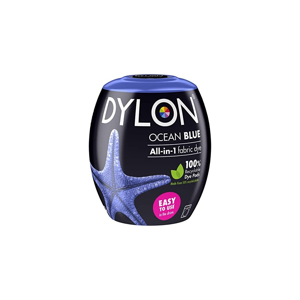 DYLON Washing Machine Fabric Dye Pod for Clothes & Soft Furnishings, 350g ? Ocean Blue