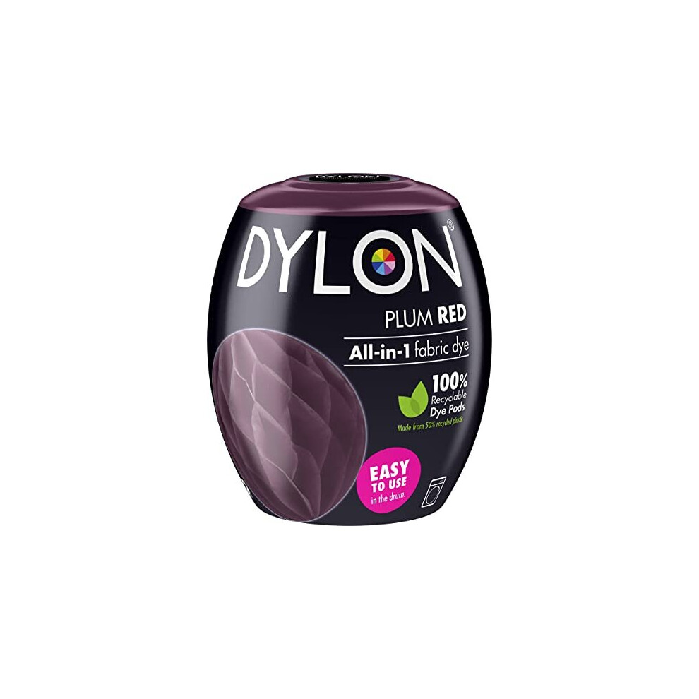 DYLON Washing Machine Fabric Dye Pod for Clothes & Soft Furnishings, 350g ? Plum Red