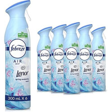 Febreze Air Freshener Spray, Odour Eliminator and Bathroom Freshener, Lenor Spring Awakening, 1.8 Litre (300 ml x 6)