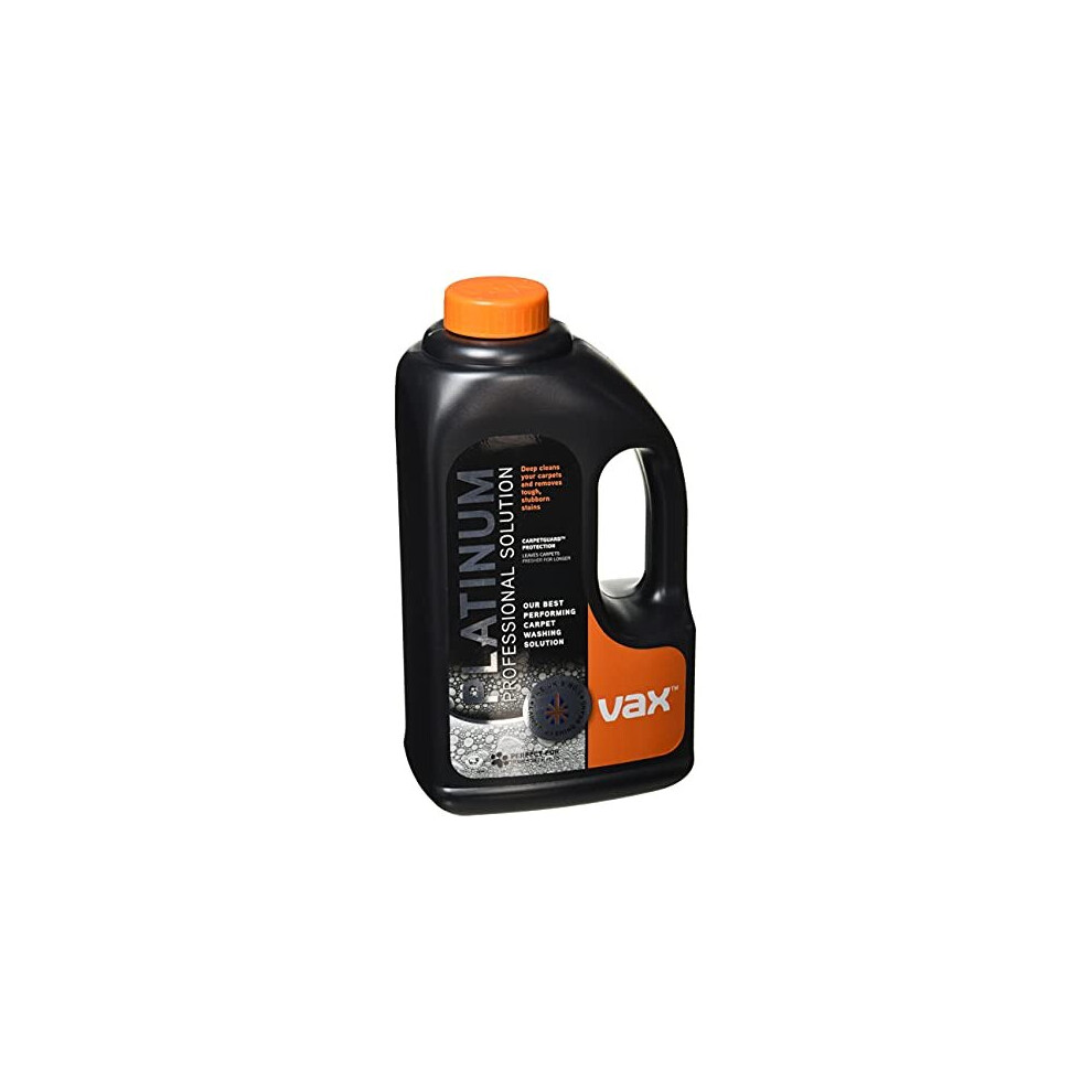 Vax Platinum Professional 1.5 Litre Carpet Cleaner Solution | Deep Cleans and Removes Tough Stains | Neutralises Pet Odours - 1-9-139136, Charcoal