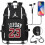 Mochila escolar USB de gran capacidad Jordan 23 - Negro 5