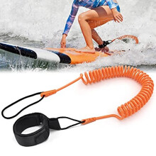 10 ft Surfboard Leash,Paddle Board Ankle Strap,SUP Leash Foot Rope for All Types of Surfboards (Orange)