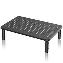 Suptek Computer Monitor Riser, Metal Monitor Stand Riser for Laptop, Printer, Notebook and All Flat Screen TV Display with Vented Platform, 3 Height